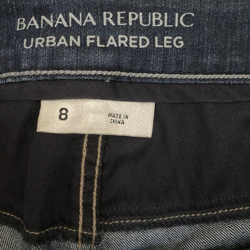 Y2K BANANA REPUBLIC Jeans Urban Bootcut Size 8 Medium Wash Stretch Flares 2009 - Picture 6 of 9